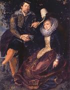 Peter Paul Rubens Rubens with his First wife isabella brant in the Honeysuckle bower Spain oil painting reproduction